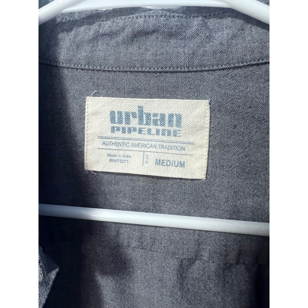 Urban Pipeline Shirt Mens Medium Grey Excellent Button Down - Picture 8 of 8